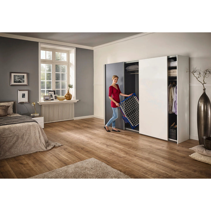 Leifheit Pegasus 180 Solid Plus szárító, 18 m kötélhossz, stabil párhuzamos lábak, időjárásálló, 2 ruhacsipesz, 81510