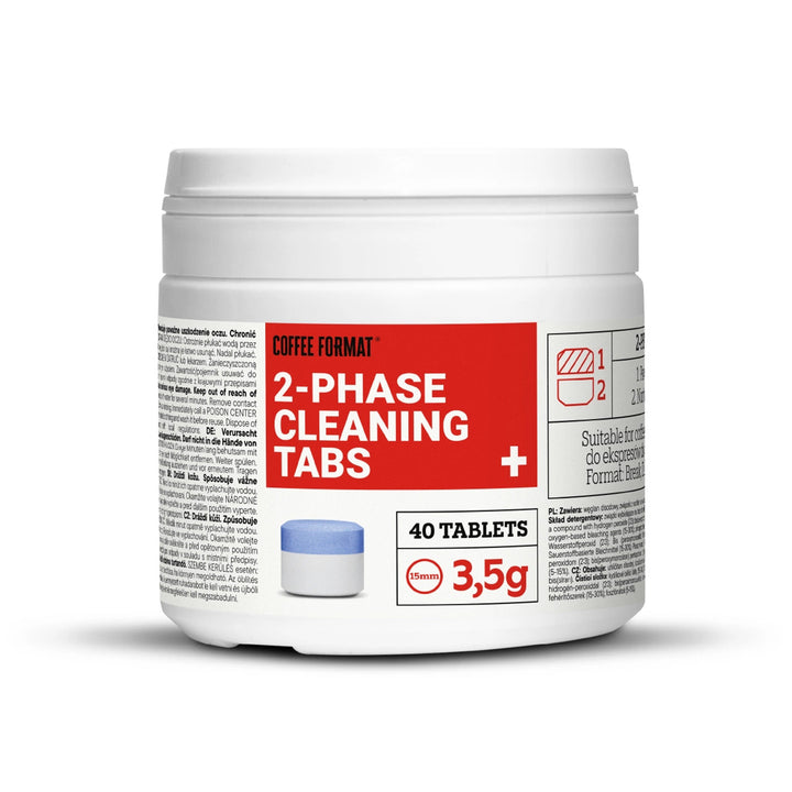 Kávéfőző tisztító tabletták, 2 fázisú tisztító TABS+ 40x3,5 g Kávé formátum