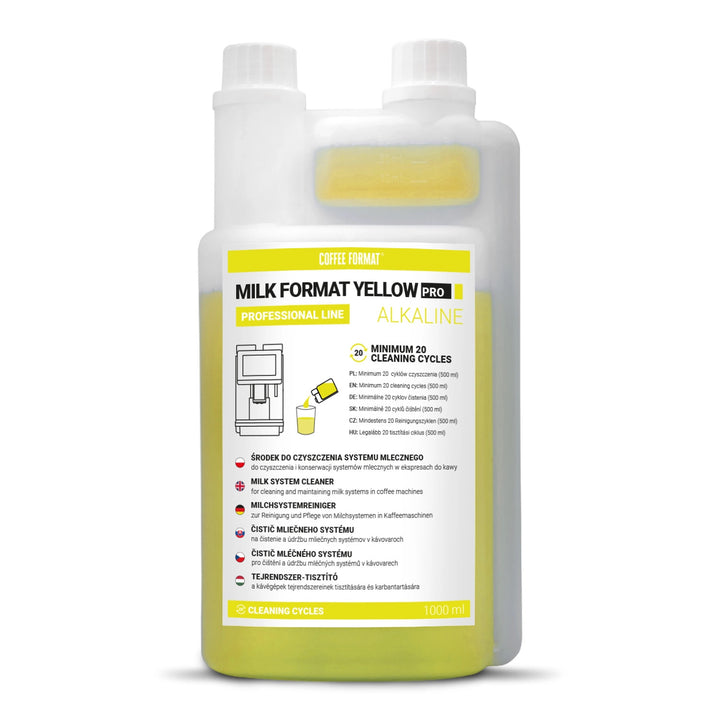 Tejrendszer tisztítószer 1 l, Coffee Format MILK FORMAT YELLOW PRO