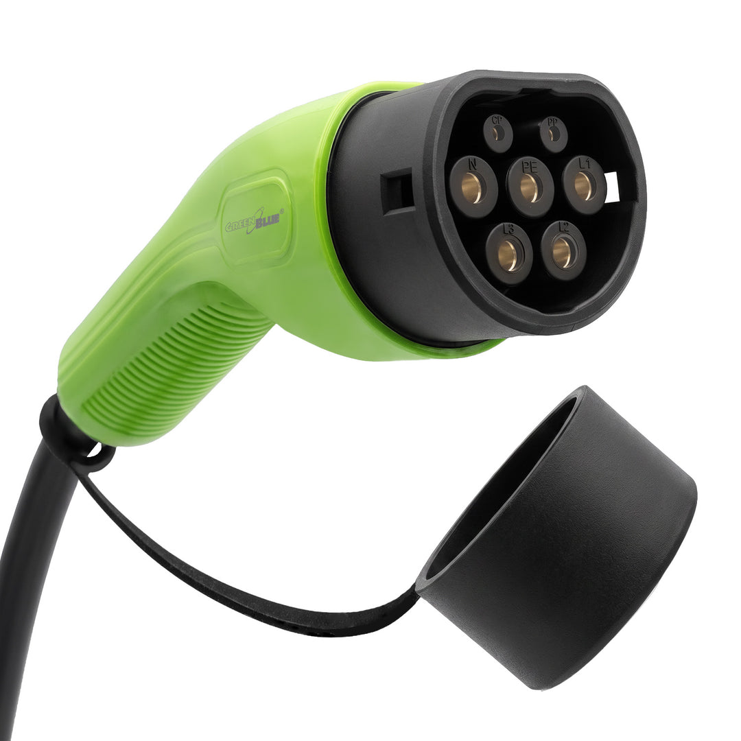 GreenBlue EV/PHEV töltő, hordozható, 2. típus, kábelhossz: 6,8 m, IP65, 11 kW, 220–380 V AC 50/60 Hz, 16 A, 3 fázis, GB1100