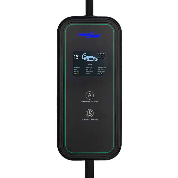 GreenBlue EV/PHEV töltő, hordozható, 2. típus, kábelhossz: 6,8 m, IP65, 11 kW, 220–380 V AC 50/60 Hz, 16 A, 3 fázis, GB1100