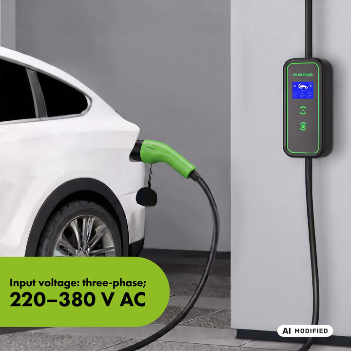 GreenBlue EV/PHEV töltő, hordozható, 2. típus, kábelhossz: 6,8 m, IP65, 11 kW, 220–380 V AC 50/60 Hz, 16 A, 3 fázis, GB1100
