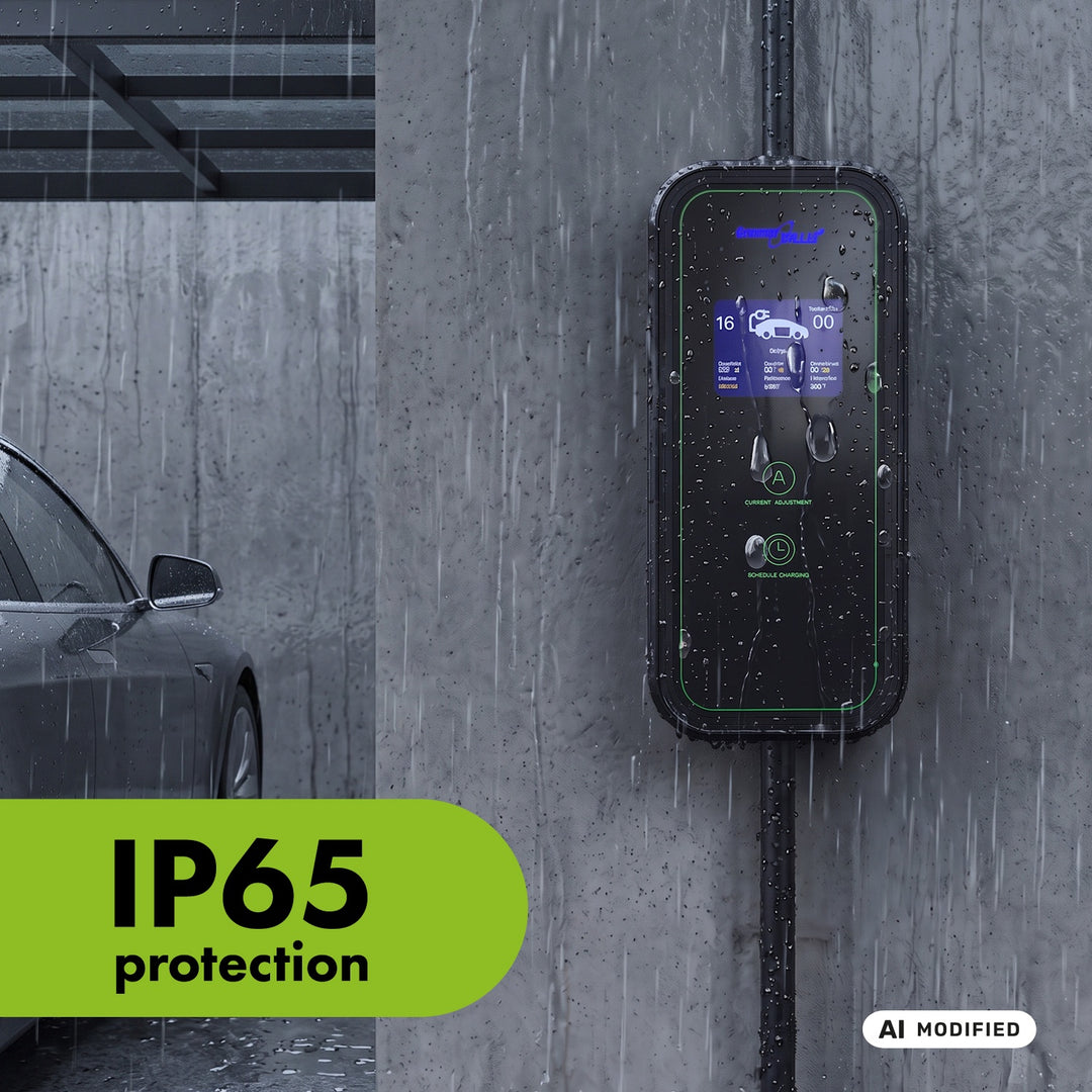 GreenBlue EV/PHEV töltő, hordozható, 2. típus, kábelhossz: 6,8 m, IP65, 11 kW, 220–380 V AC 50/60 Hz, 16 A, 3 fázis, GB1100