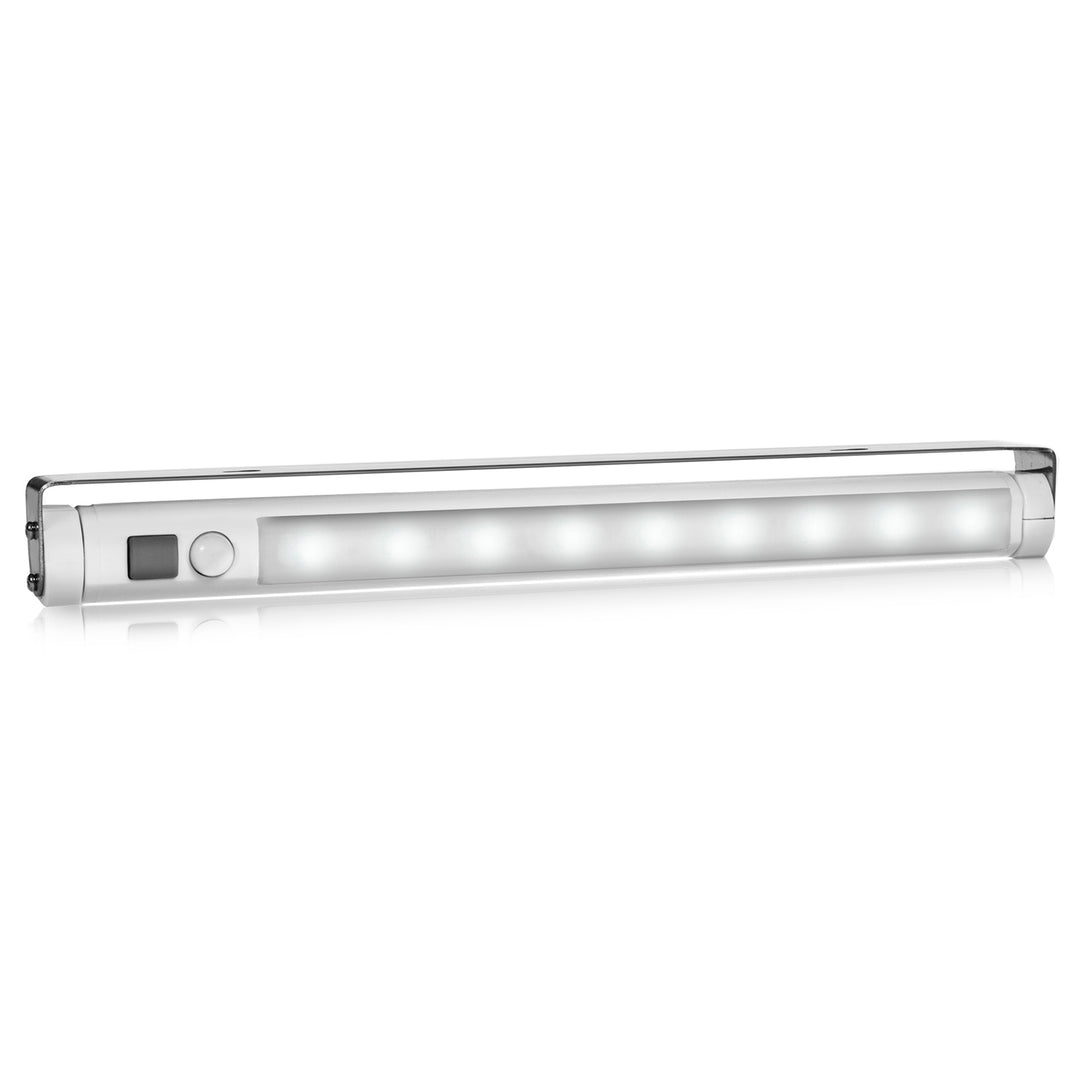 2 db Maclean LED konyhai lámpa, szekrény alá szerelhető, 9 SMD-vel, elemes, PIR-érzékelős be-/kikapcsolóval, MCE166 + 6 db R-06/AA/LR06 1,5 V-os VARTA Longlife Power elem