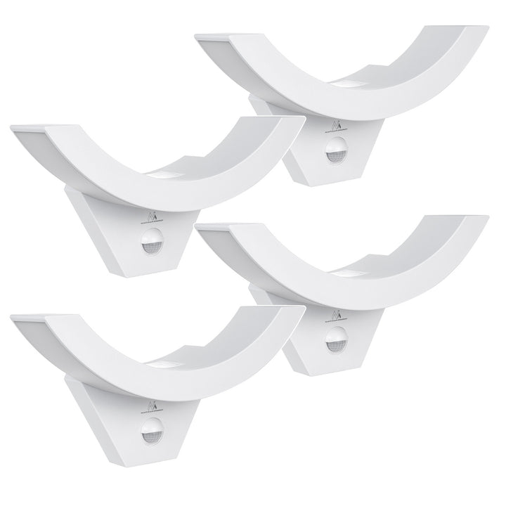Maclean mozgásérzékelős LED-lámpa, PIR-érzékelő, fehér színű, 10 W, IP54, 800 lm, MCE290 W, 4 darab