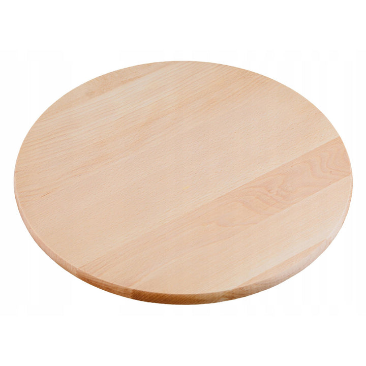 Practic forgó tálca, harapnivalók és pizza tálalásához, bükkfa, átmérő 40 cm, 20090700