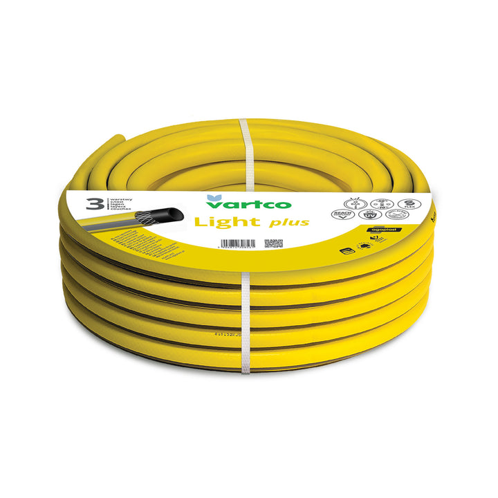 Vartco kerti tömlő, 3 rétegű, rugalmas, 1"-es átmérőjű, 30 m hosszú, Light Plus