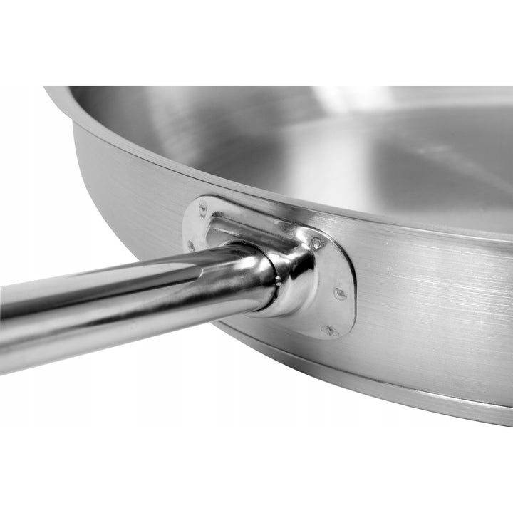 Yato Gastro professzionális éttermi serpenyő, bármilyen típusú főzőlaphoz, rozsdamentes acélból, 20 cm átmérőjű, 1,3 l űrtartalmú, mosogatógépben mosható, YG-00100