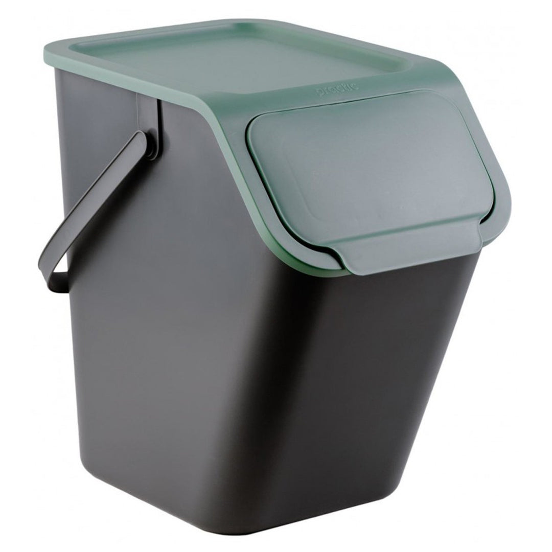 4 darabos BINI szelektív hulladékgyűjtő fekete tartály szett színes fedéllel (sárga/zöld/kék/barna) + 5 db szénszűrő