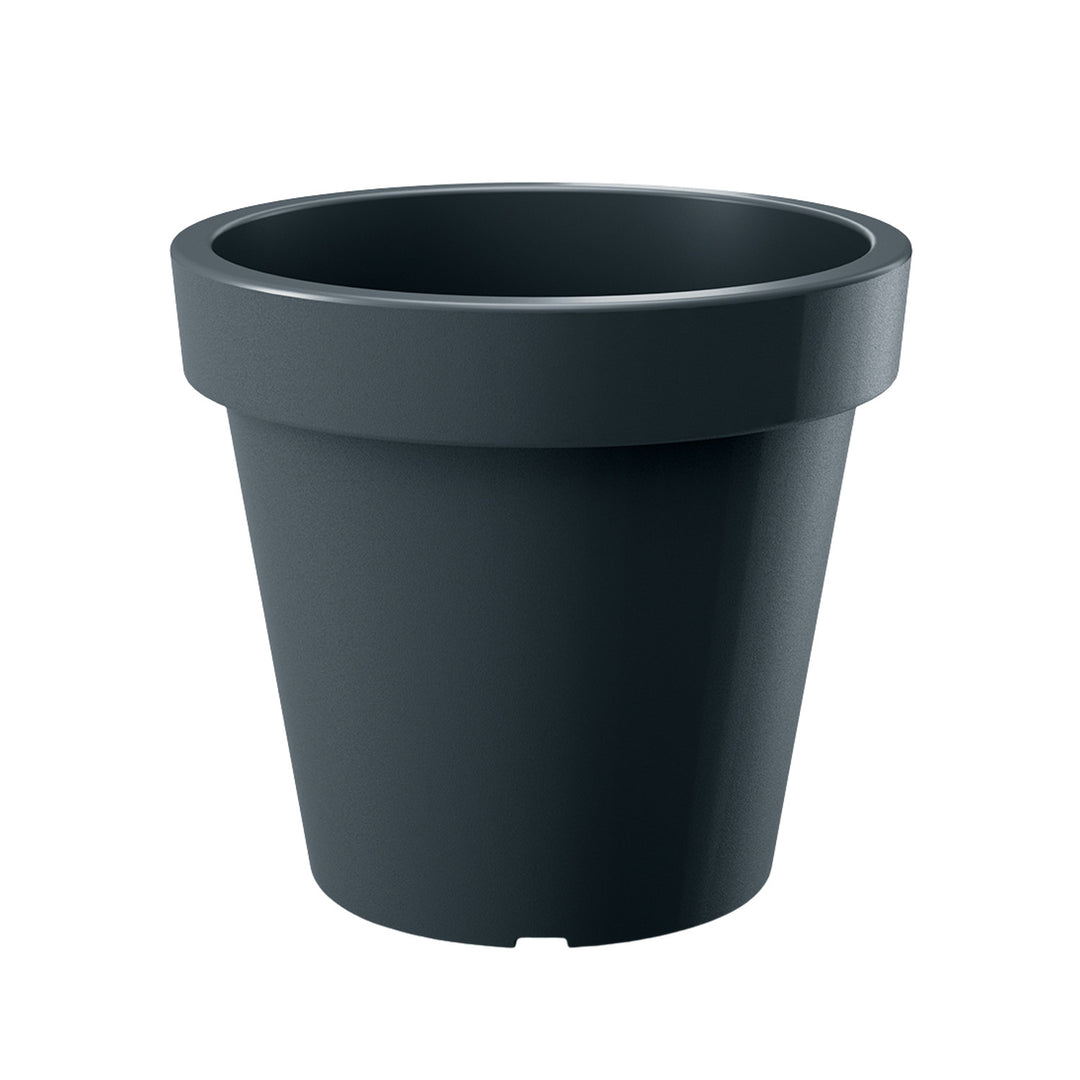 Ethick Lexo Round virágcserép, átmérő 80 cm, magasság 75 cm, matt felület, időjárásálló, vízelvezető nyílás, antracit színű, DLR800-S433