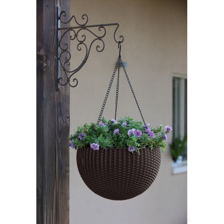 Keter Sphere Planter függő virágcserép, barna színű, 2 db