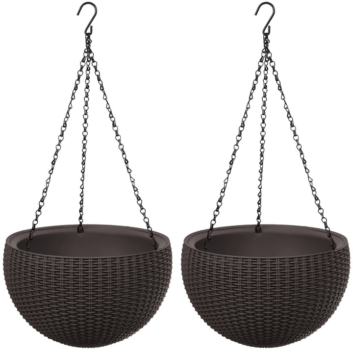 Keter Sphere Planter függő virágcserép, barna színű, 2 db