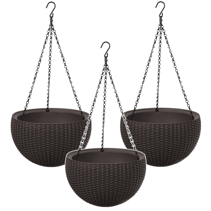 Keter Sphere Planter függő virágcserép, barna színű, 3 darab