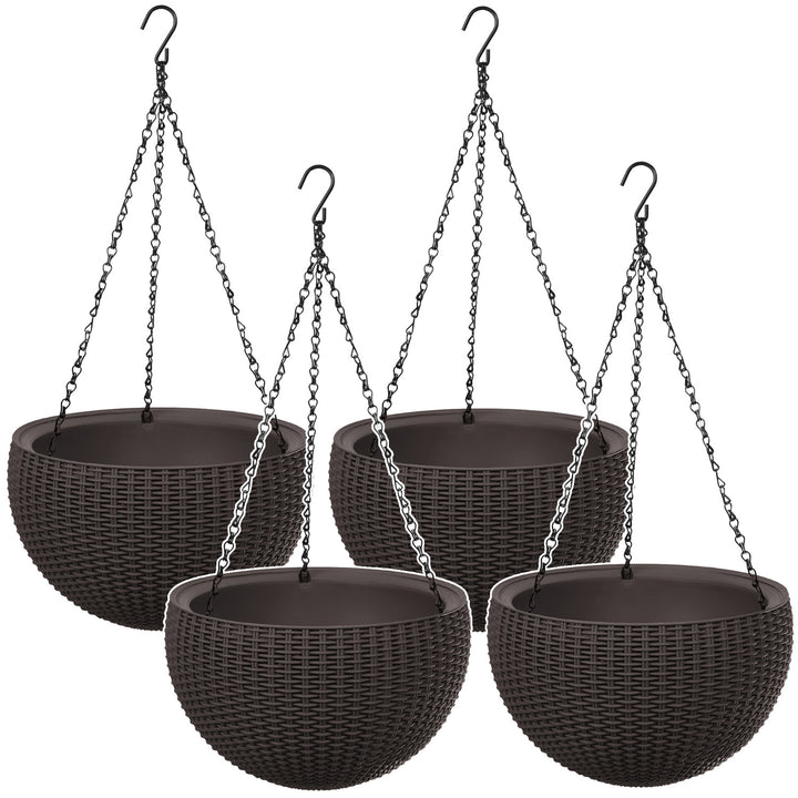 Keter Sphere Planter függő virágcserép, barna színű, 4 darab