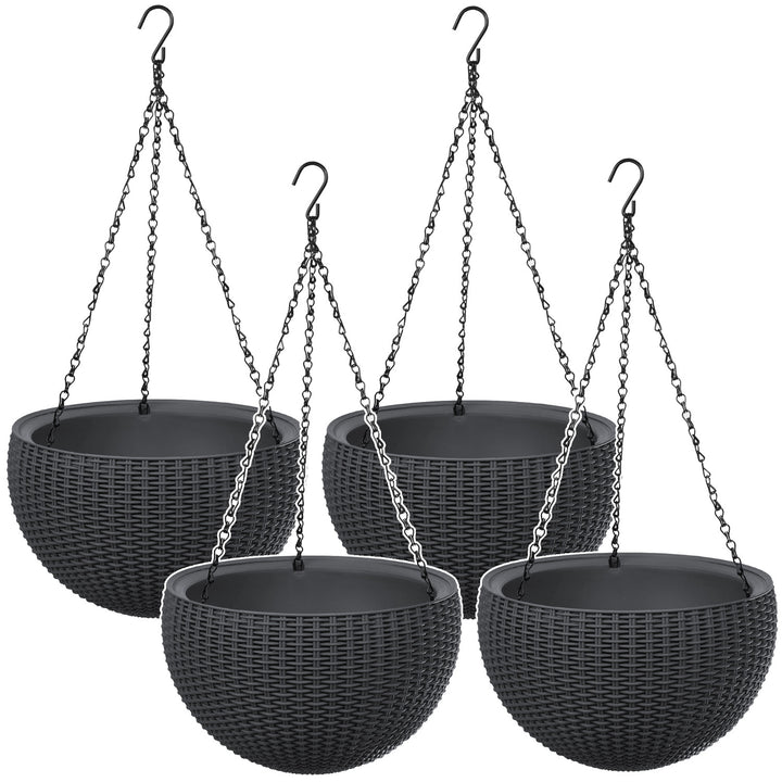 Keter Sphere Planter függő virágcserép, antracit színű, 4 darab