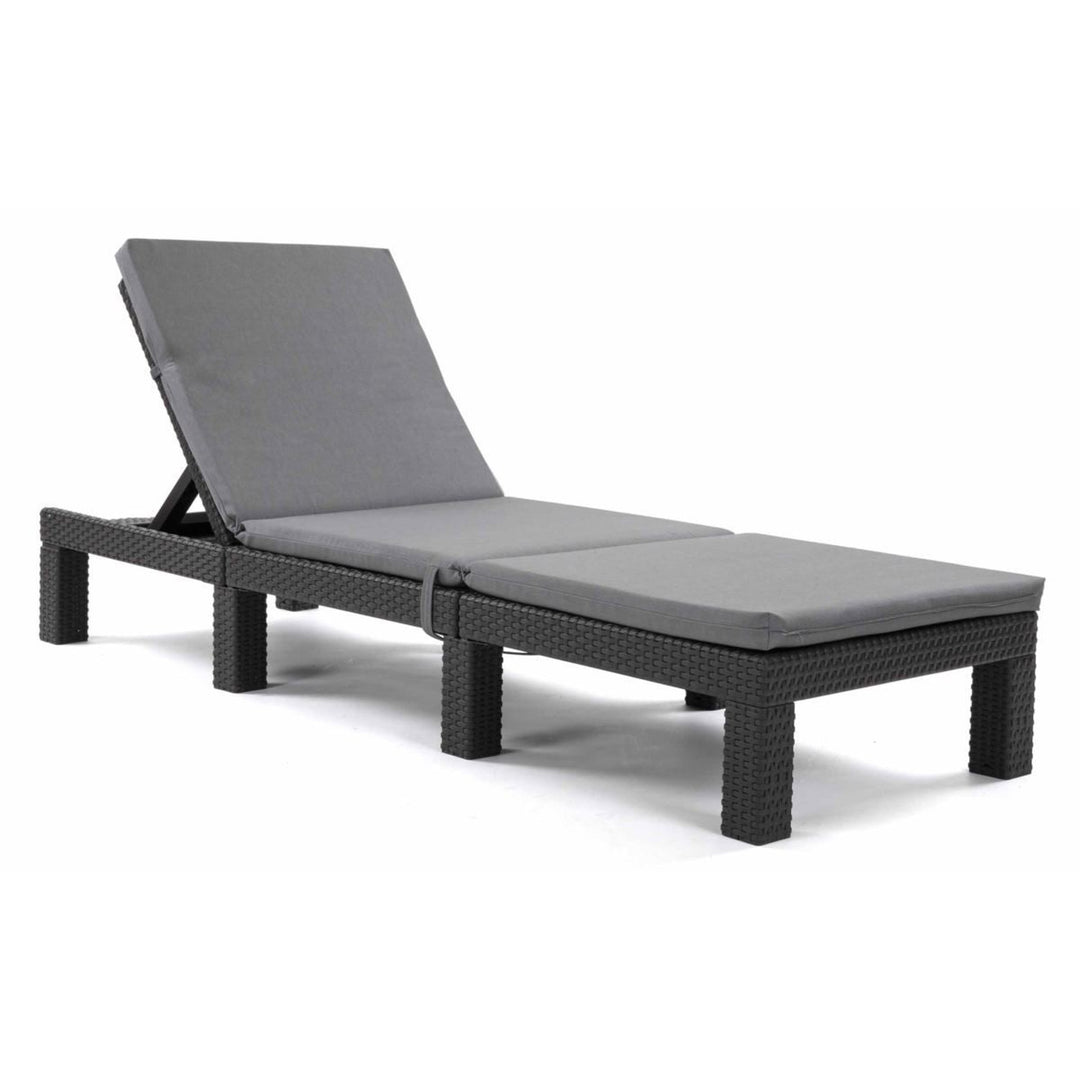 Daytona napozóágy párna, szürke színű, S-550 Melange szövet, mérete 192x64 cm, gumiszalaggal rögzíthető, vízálló, Melange S-23
