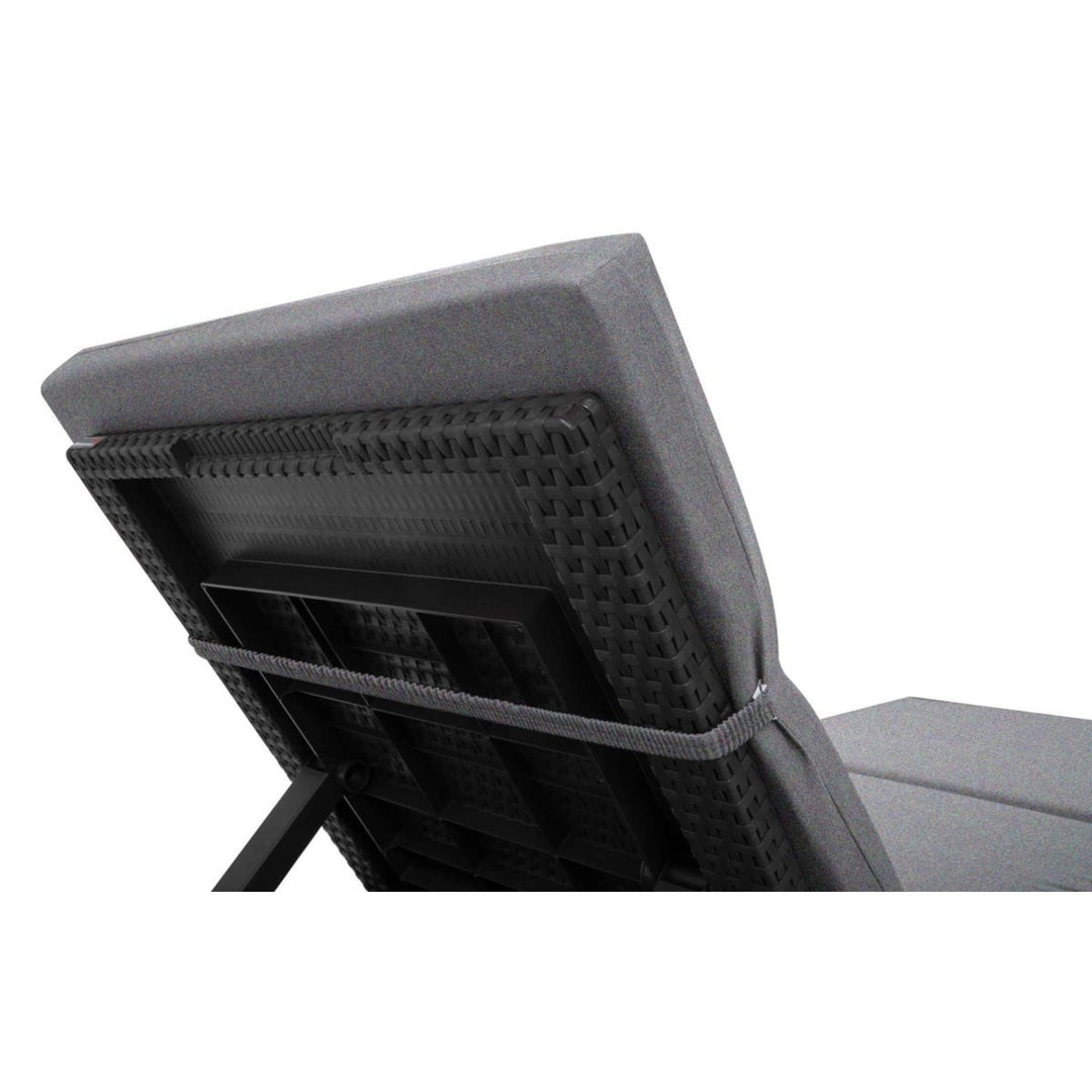 Daytona napozóágy párna, szürke színű, S-550 Melange szövet, mérete 192x64 cm, gumiszalaggal rögzíthető, vízálló, Melange S-23