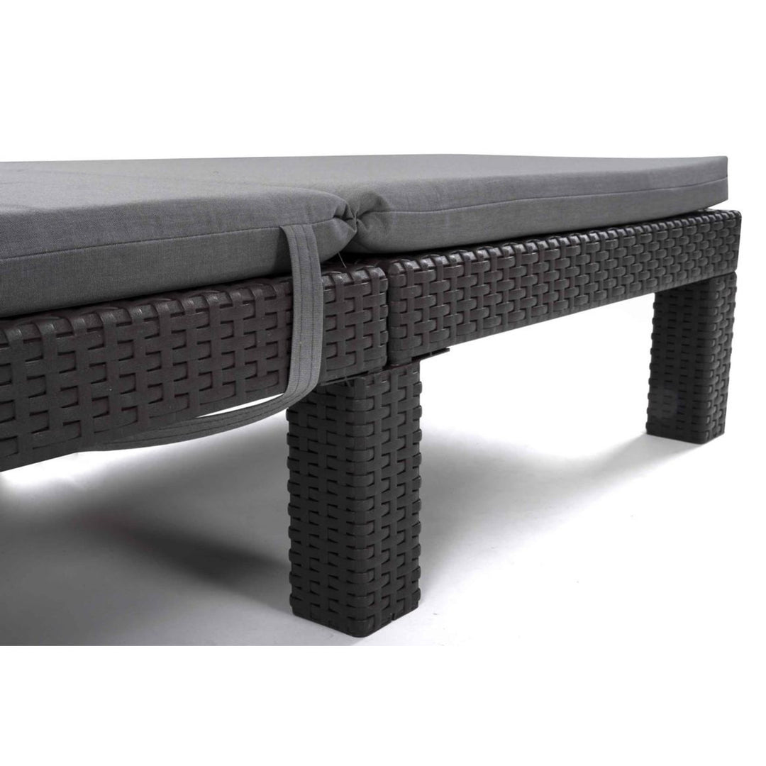 Daytona napozóágy párna, szürke színű, S-550 Melange szövet, mérete 192x64 cm, gumiszalaggal rögzíthető, vízálló, Melange S-23