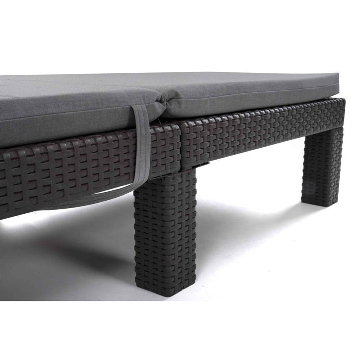 Daytona napozóágy párna, szürke színű, S-550 Melange szövet, mérete 192x64 cm, gumiszalaggal rögzíthető, vízálló, Melange S-23