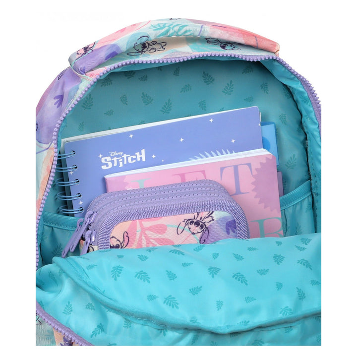 Stitch Coolpack iskolai szett, Jerry 2-rekeszes hátizsák (15"), Jumper 3 tolltartó és sportcipőzsák