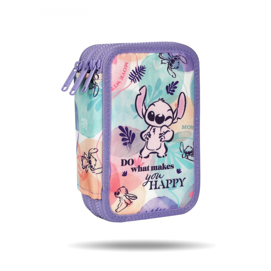 Stitch Coolpack iskolai szett, Jerry 2-rekeszes hátizsák (15"), Jumper 3 tolltartó és sportcipőzsák