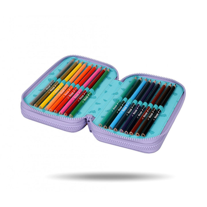 Stitch Coolpack iskolai szett, Jerry 2-rekeszes hátizsák (15"), Jumper 3 tolltartó és sportcipőzsák