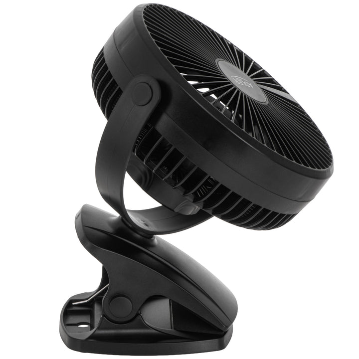 Asztali ventilátor klipszes rögzítéssel, akkumulátoros, 15,5 cm, 360°-ban forgatható, USB-C, Adler