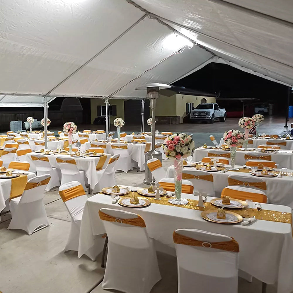 GreenBlue fehér catering székhuzat, 88x50x45 cm, spandex, GB374, 2 db