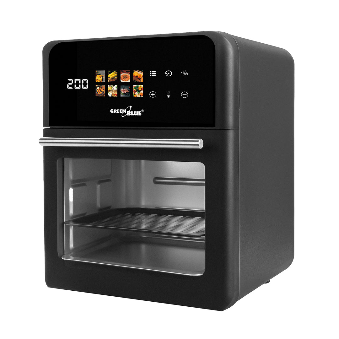 GreenBlue AIR FRYER olajmentes sütő, 1800 W teljesítmény, 10 l űrtartalom, 8 program, kiegészítők, időzítő, GB950 + hőmérő/élelmiszer-hőmérsékletmérő, GreenBlue GB178