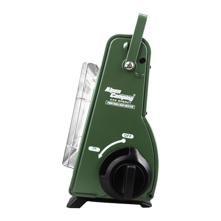 Alpen Camping hordozható gázkályha, 2 az 1-ben, gázfogyasztás 124 g/h, piezoelektromos gyújtás, ICELAND IK-1000 PRO+ 4 db 227 g-os GreenBlue gázpatron. Tanúsítvány: Pi 0875, megfelel az EN417 szabványnak