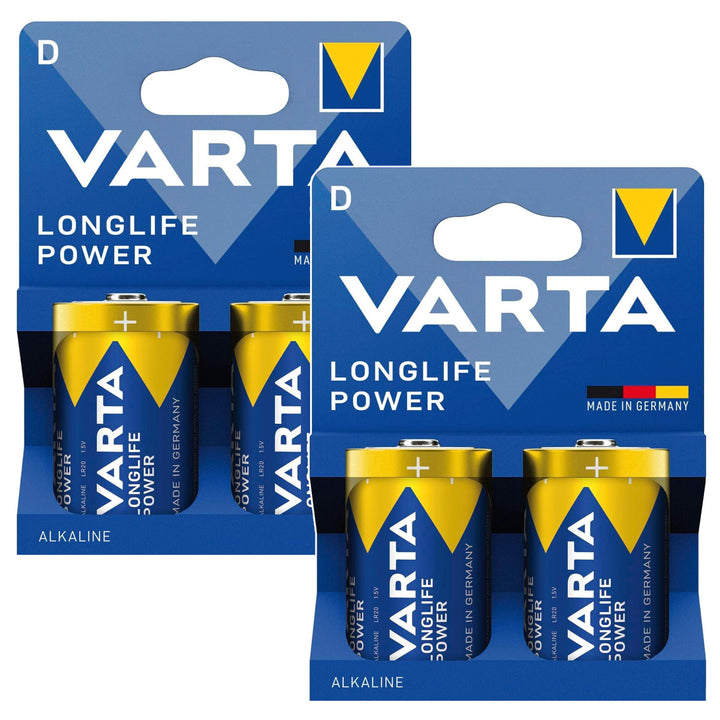 4 db R-20 R20 D 1,5 V-os Longlife Power Varta alkáli elem