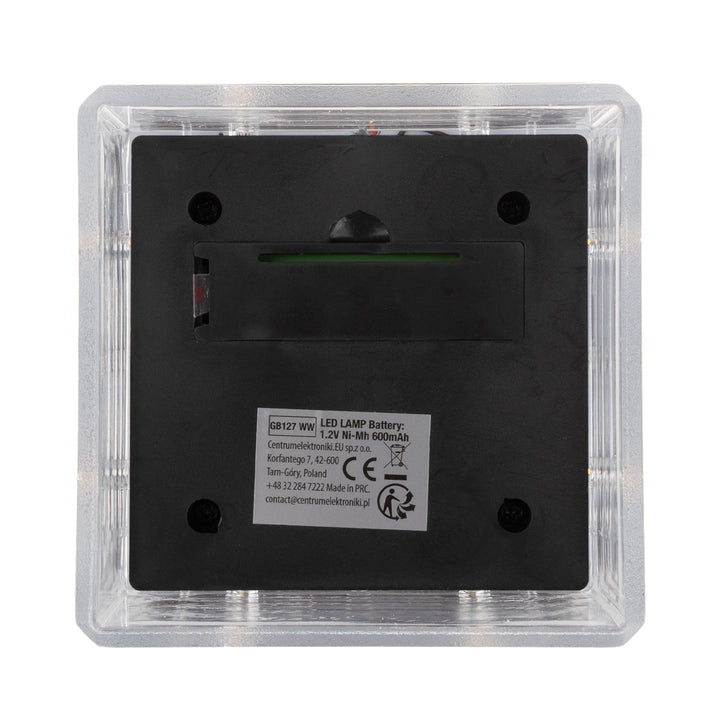 GreenBlue oszlopra szerelhető LED-es napelemes lámpa, 80x80 mm, boríték alakú tető, 3200 K, GB127 WW, 4 darab