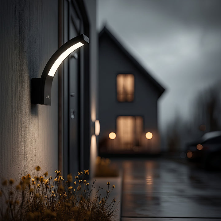 Maclean LED homlokzati lámpa, 800 lm, IP54, 10 W, természetes fehér fény (4000 K), fekete szín, MCE343 B, 2 db