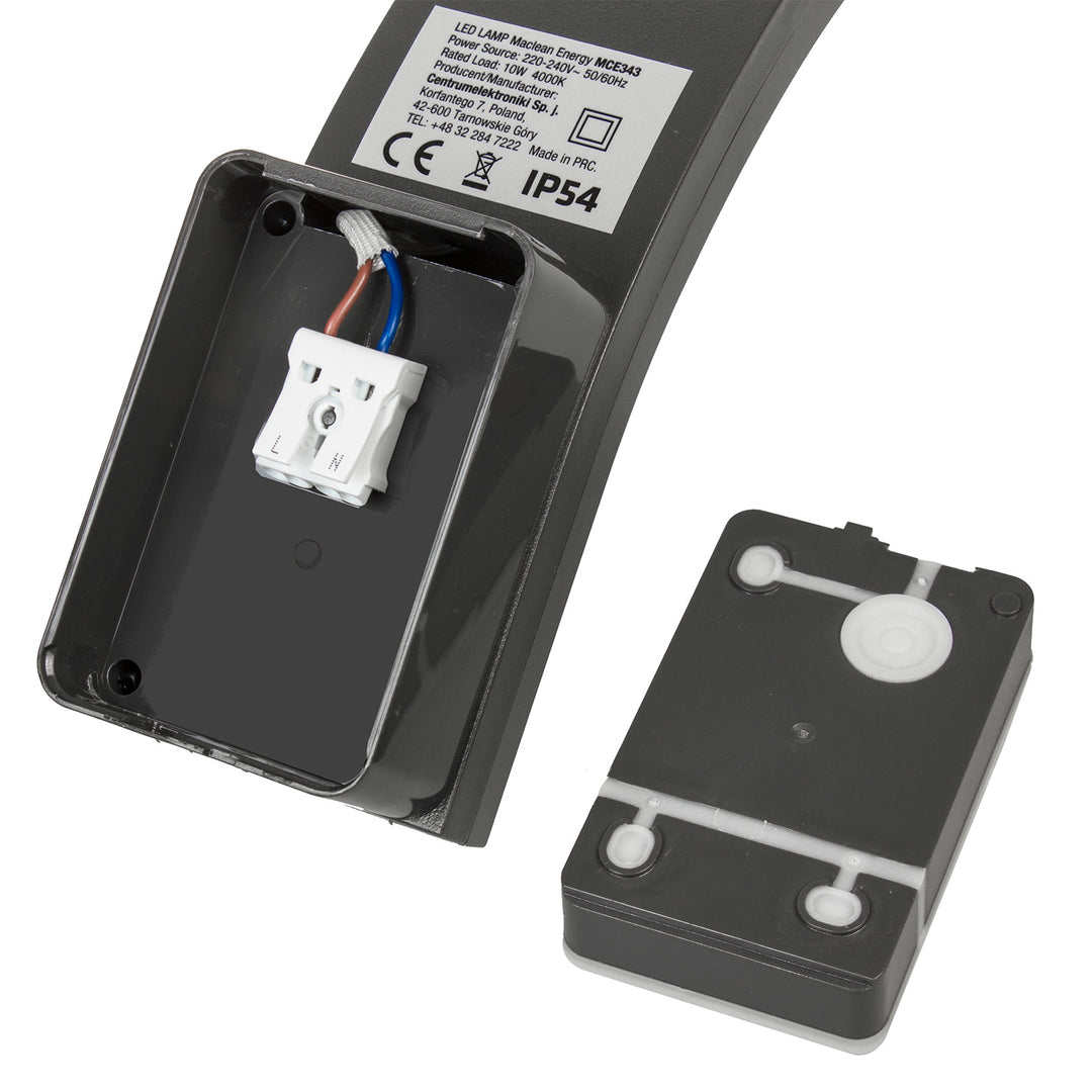 Maclean LED homlokzati lámpa, 800 lm, 10 W, természetes fehér fény (4000 K), szürke szín, MCE343 GR, 2 db
