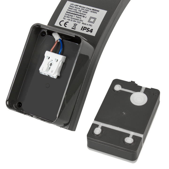Maclean LED homlokzati lámpa, 800 lm, 10 W, természetes fehér fény (4000 K), szürke szín, MCE343 GR, 2 db