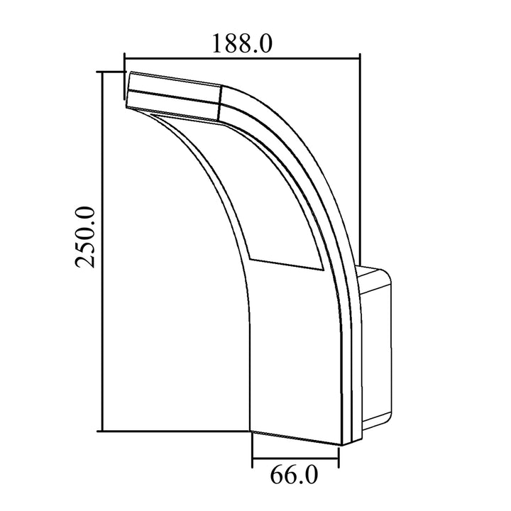 Maclean LED homlokzati lámpa, 800 lm, 10 W, természetes fehér fény (4000 K), szürke szín, MCE343 GR, 2 db