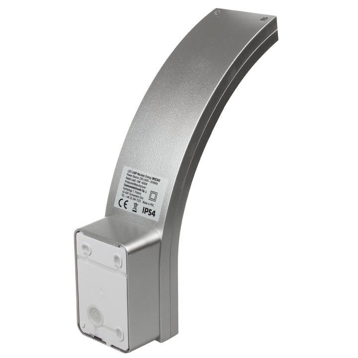 Maclean LED homlokzati lámpa, 800 lm, IP54, 10 W, természetes fehér fény (4000 K), ezüst színű, MCE343 SV, 2 db