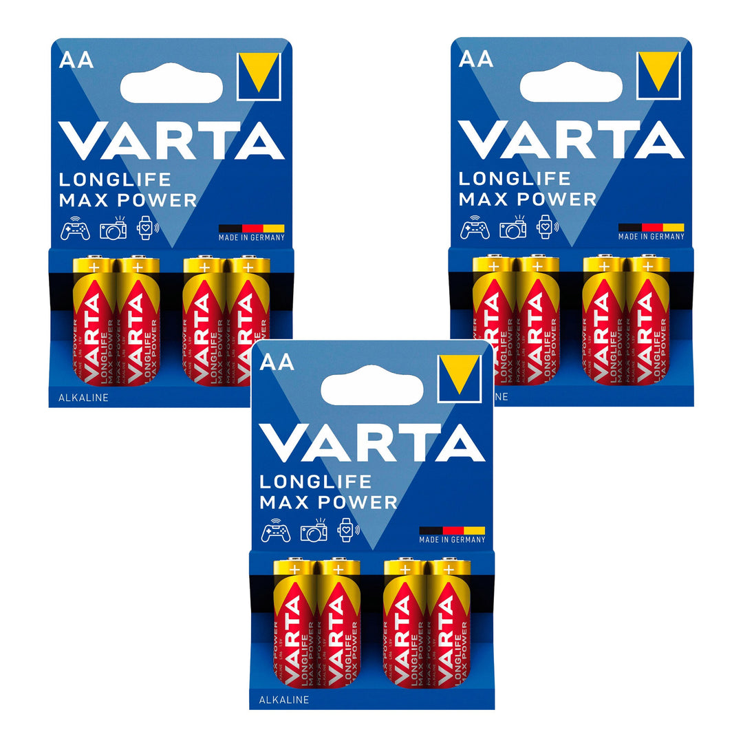 12 db R-06 R06 AA 1,5 V-os alkáli elem R-06 Longlife Max Power Varta