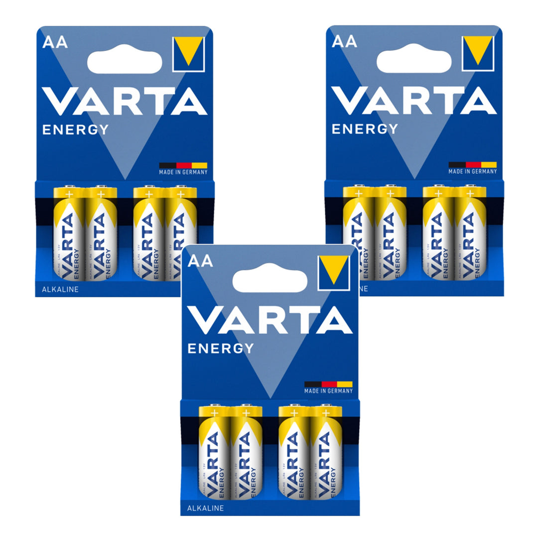 12 db R-06 LR06 AA 1,5 V-os Varta Energy alkáli elem