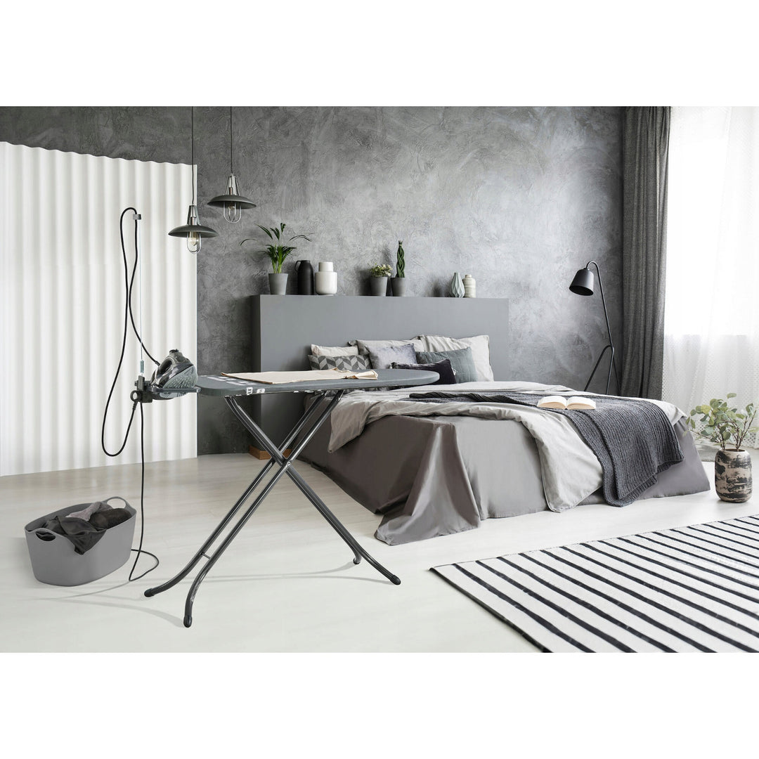 Leifheit Air Board M Black Plus vasalódeszka, hő- és gőzvisszaverő, magasságállítható, 72485