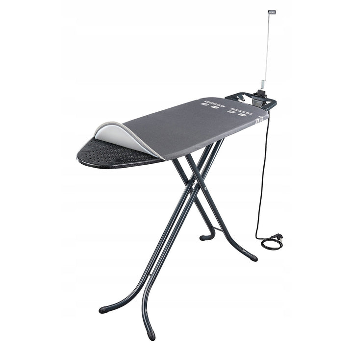 Leifheit Air Board M Black Plus vasalódeszka, hő- és gőzvisszaverő, magasságállítható, 72485