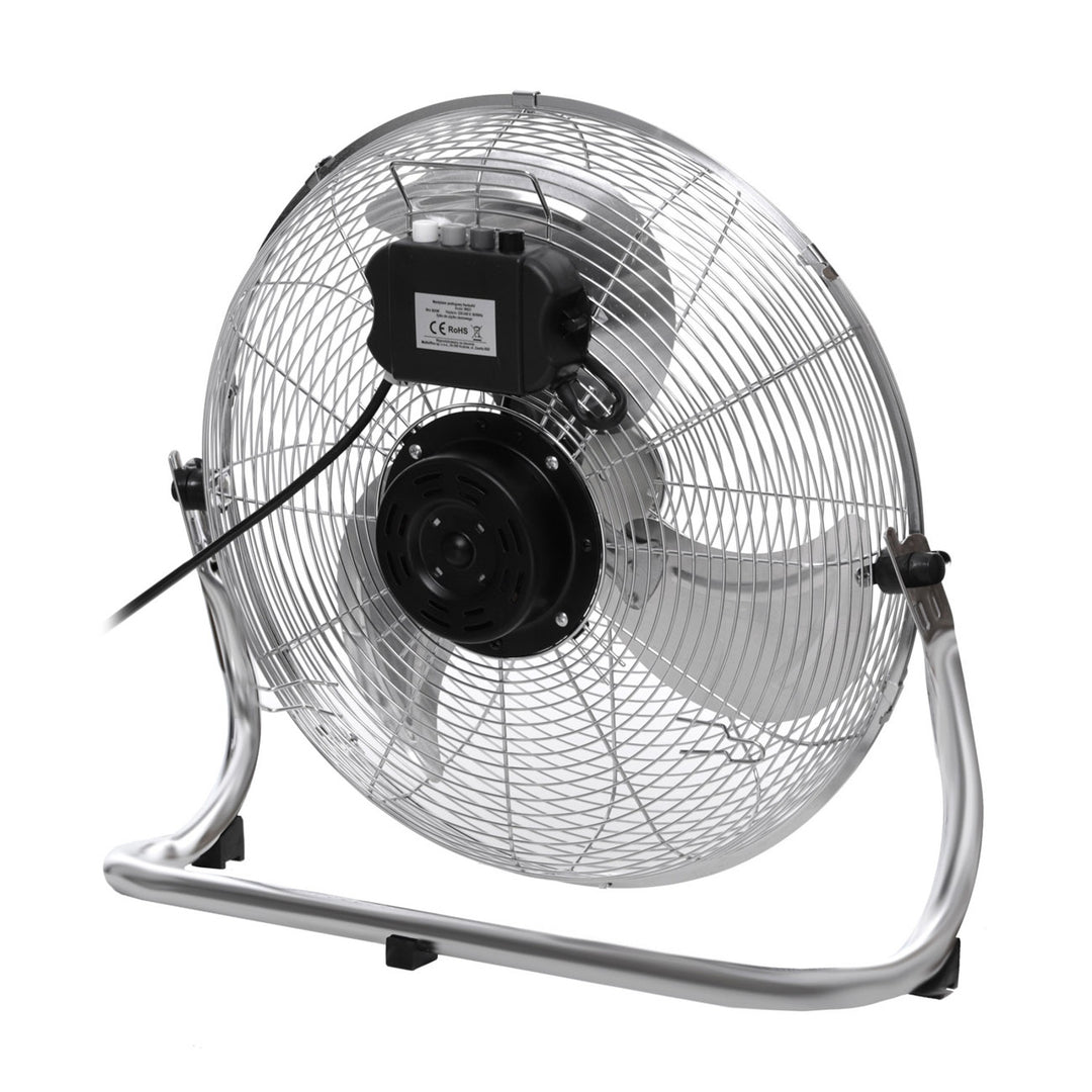 HanksAir padlóventilátor, 80 W teljesítmény, 3 üzemmód, krómozott acélból készült, 40 cm átmérőjű, 1,5 m hosszú kábel, W021