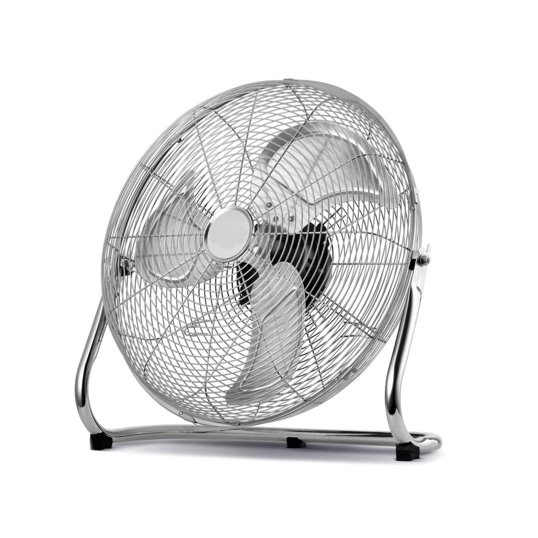 HanksAir padlóventilátor, 80 W teljesítmény, 3 üzemmód, krómozott acélból készült, 40 cm átmérőjű, 1,5 m hosszú kábel, W021