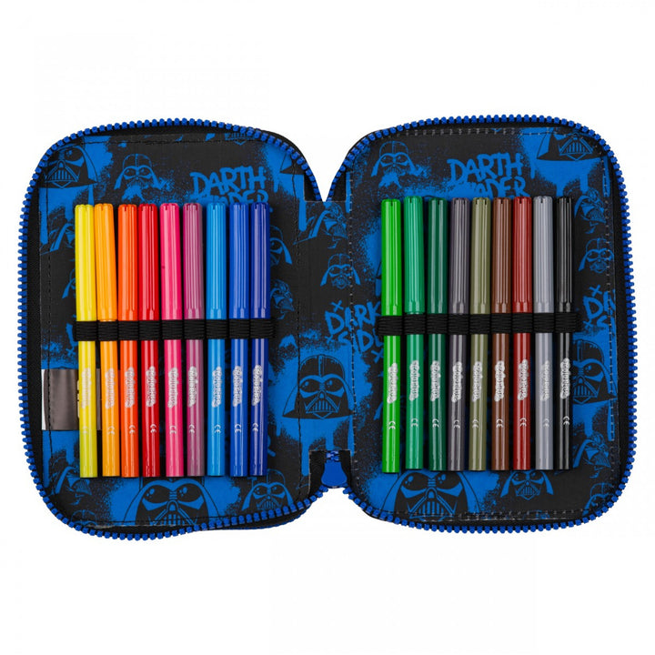 Star Wars Coolpack iskolai szett, 3 rekeszes Jerry hátizsák (15") kontúrozott háttámlával és állítható vállpántokkal, valamint Jumper 3 tolltartó kiegészítőkkel
