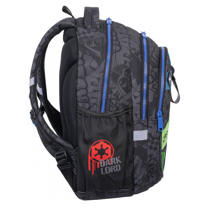 Star Wars Coolpack iskolai szett, 3 rekeszes Jerry hátizsák (15") kontúrozott háttámlával és állítható vállpántokkal, valamint Jumper 3 tolltartó kiegészítőkkel