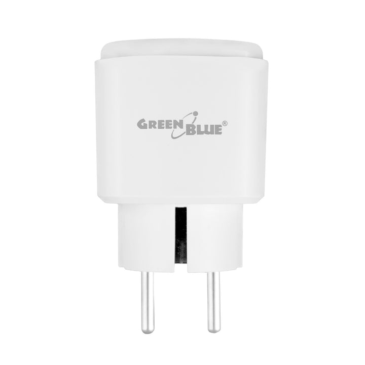 GreenBlue távvezérelt WiFi-csatlakozó, Android/iOS/Alexa/Google Home, időzítő, fogyasztásmérő, max. 16 A/3840 W, GB735 W, 2 darab
