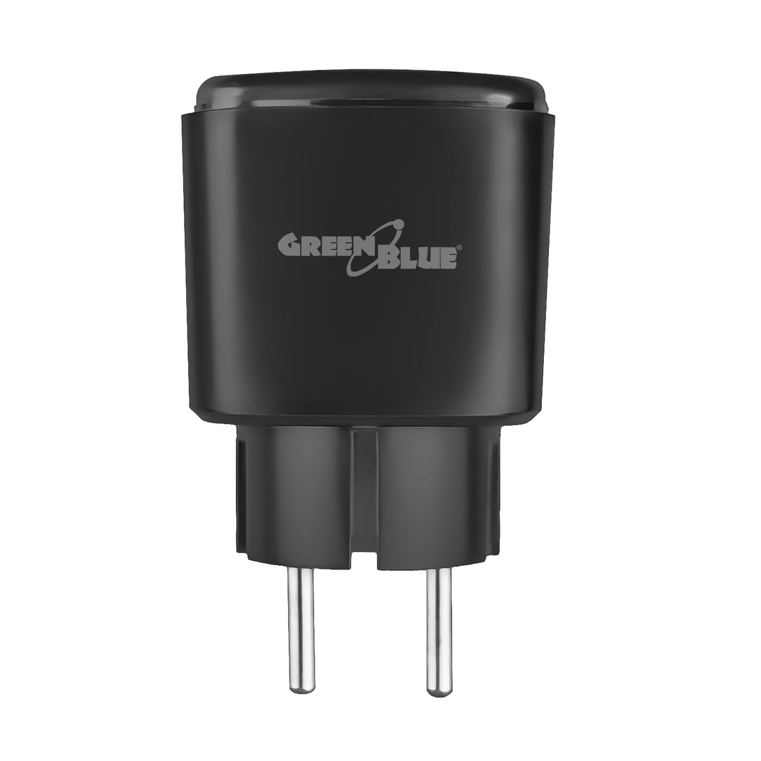 GreenBlue távvezérelt WiFi-csatlakozó, Android/iOS/Alexa/Google Home, időzítő, fogyasztásmérő, max. 16 A/3840 W, GB735 B, 2 darab