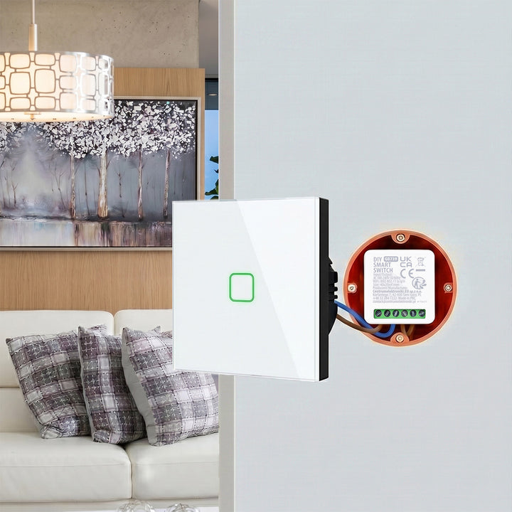 GreenBlue beépíthető WiFi-relé, Android/iOS/Alexa/Google Home, 100–240 V AC, 50/60 Hz, max. 16 A, 150 W-os LED-ekhez, GB739, 4 darab