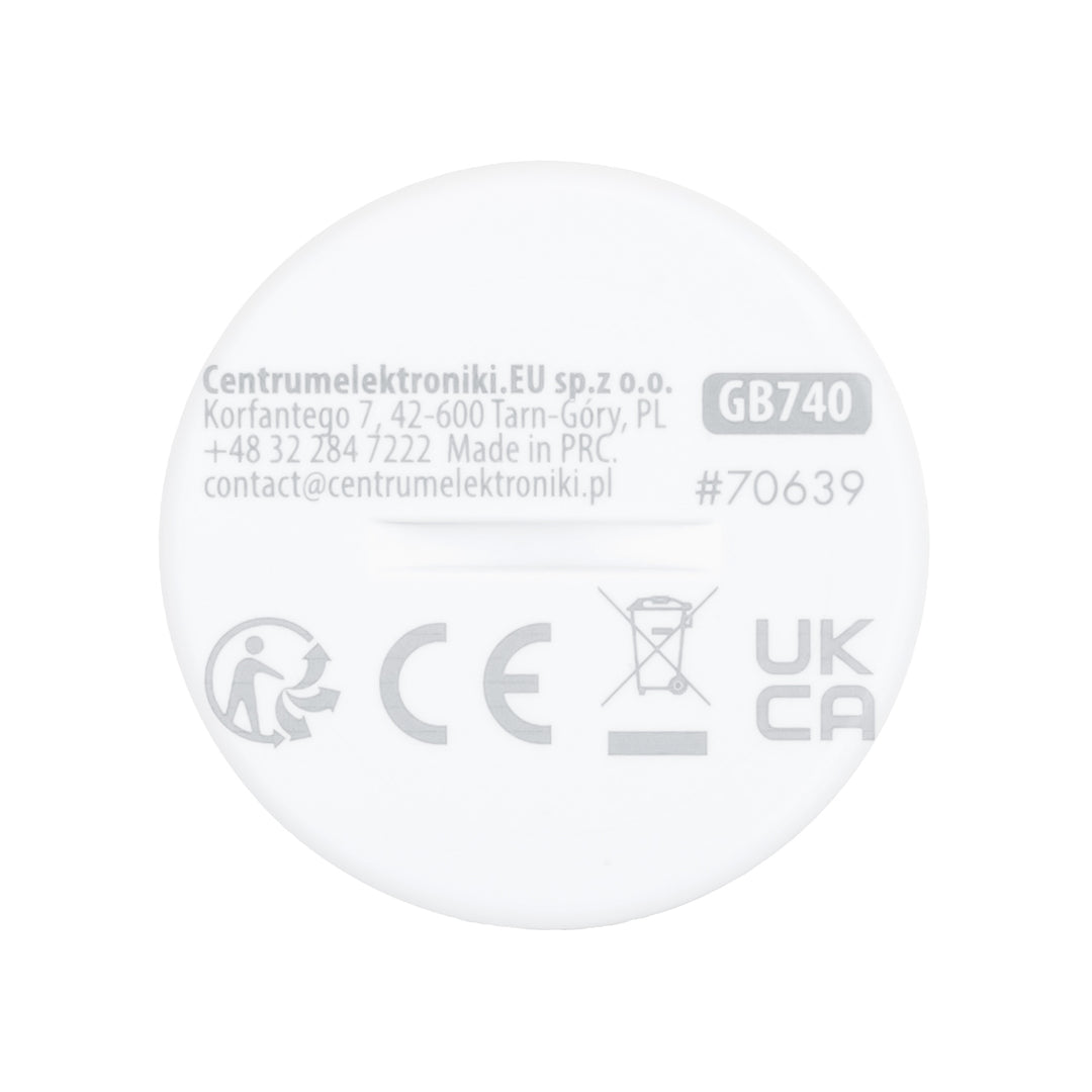 Tuya GreenBlue vezeték nélküli Zigbee mozgásérzékelő, Android/iOS, CR2450 DC 3,0 V, érzékelési szög 120° / akár 8 m, GB740, 2 darab