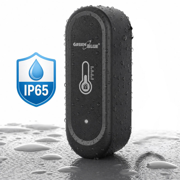 GreenBlue külső WiFi hőmérséklet- és páratartalom-érzékelő, Android/iOS, 3,0 V DC, LR03x2, IP65, GB741, 2 darab